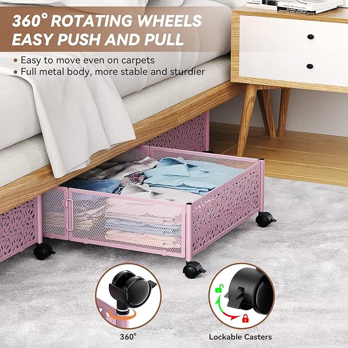 Under the Bed Storage Containers with Wheels, Under Bed Storage