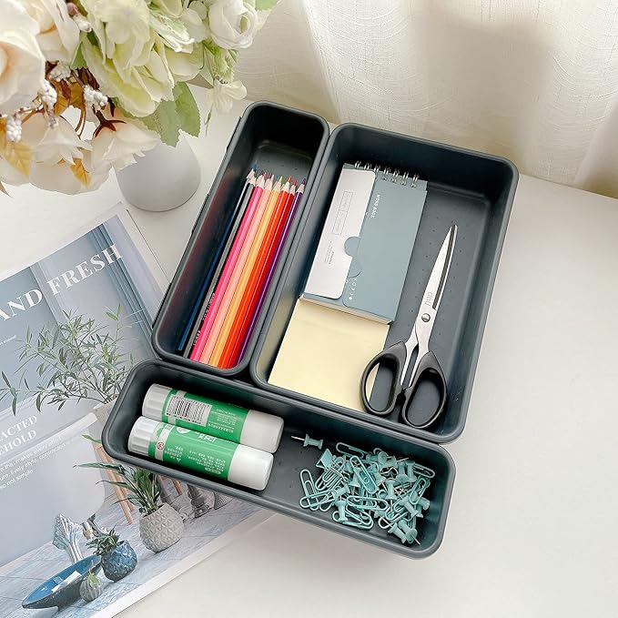 Office Drawer Organizers Bins Junk Drawer Organizers Tray Storage Dividers