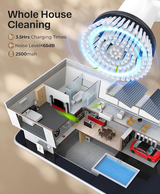 LyriFine Electric Spin Scrubber, New Full-Body IPX7 Waterproof Bathroom Cleaner Brush, Shower Scrubber with Long Handle & 2 Speed, Heads Replacement, Cleaning Supplies for Tub Shower Tile Floor