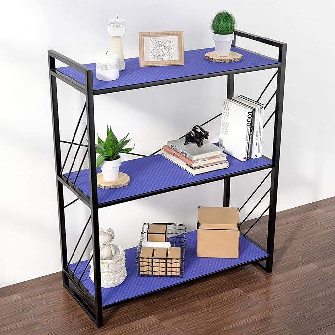 Shelf Liners for Kitchen Cabinets Refrigerator Liners Waterproof Kitchen Cupboard Liner Non Adhesive Drawer Mats EVA Material Fridge Liner for Shelves - Blue 11.8 x 393.7 Inches