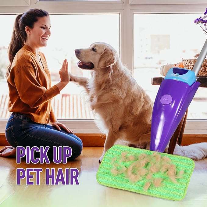 6 Pack Reusable Mop Pads for Swiffer WetJet, Washable Wet Mop Refills Replacement Pads Wet Dry Use for Floors