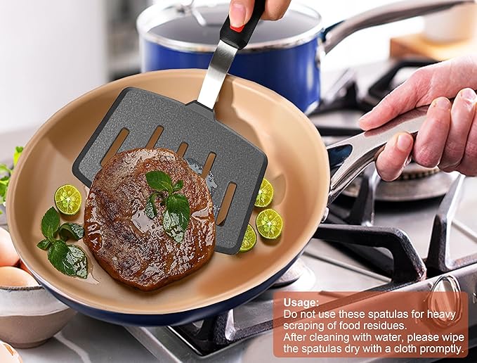 Mixed 5 Piece Silicone Spatula Set, 600F Heat-Resistant No-Melt Rubber Spatula Handle and Blade - Kitchen Cooking Utensils for Nonstick Cookware, Spatula Turner for Egg,Pancake,Burger- Dishwasher Safe