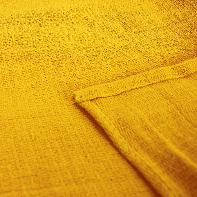 Arkwright Microfiber Huck Towels, Pack of 12, Lint Free Surgical Cleaning Cloths for Glass, Windows, Auto Detailing and Professional Use, 16 x 26 in, Yellow