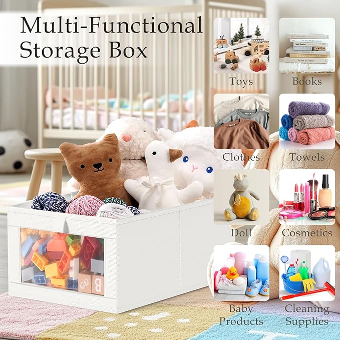 6 Pack Linen Closet Organizers and Storage, White