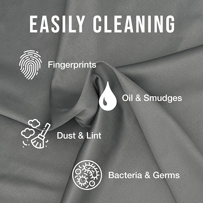 JUNRO 3-Pack 16x16 Inch Extra Large Lint-Free Microfiber Cleaning Cloths for Laptop, LCD TV, Computer Screen, Monitor, Tablet, Camera Lens, Glass, Telescope, iPhone, iPad, Other Delicate Surfaces