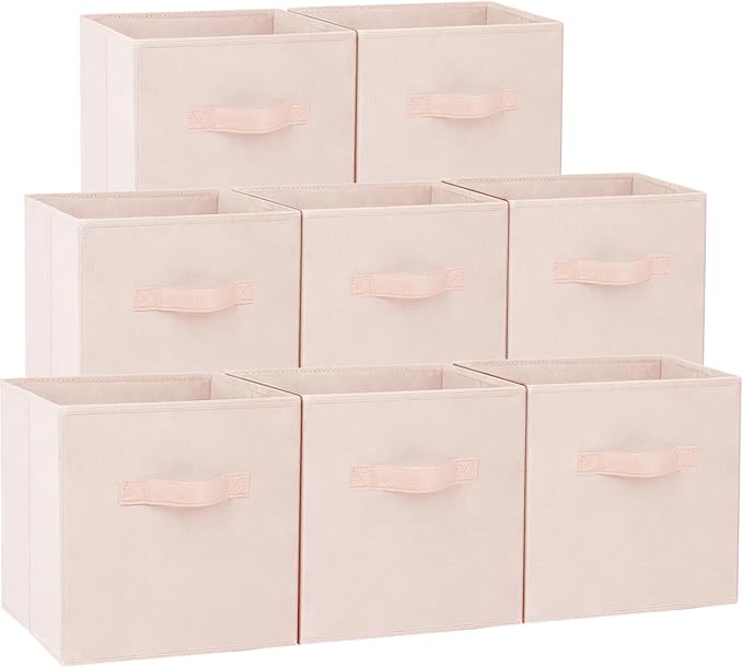 Criusia Storage Cubes - 13 Inch Heavy Duty Fabric Storage Bins for Shelves Closet Cube Organizer