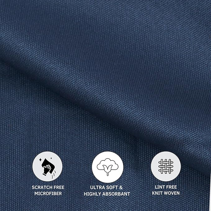 Microfiber Cleaning Cloth (Pack of 8) Ultra-Soft Cleaning Cloth for Glasses, iPhone Camera Lens, Screens & More