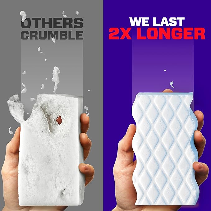 Mr. Clean Magic Eraser Sponge, All Purpose Cleaner, Cleaning Scrubber, Wall, Sneaker, Kitchen, Bathroom, Shower Cleaning Supplies, Melamine Sponge