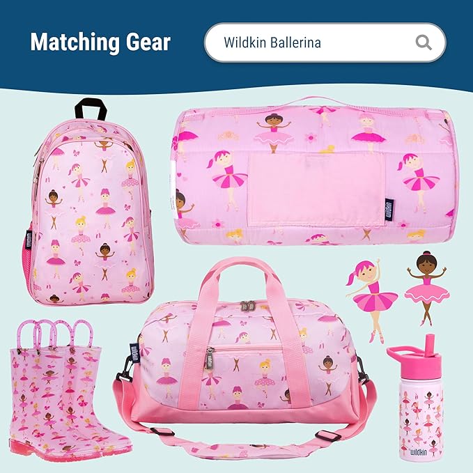 Wildkin Reusable Food Container for Kids – Airtight, Leak Resistant, Dishwasher Safe - Ballerina