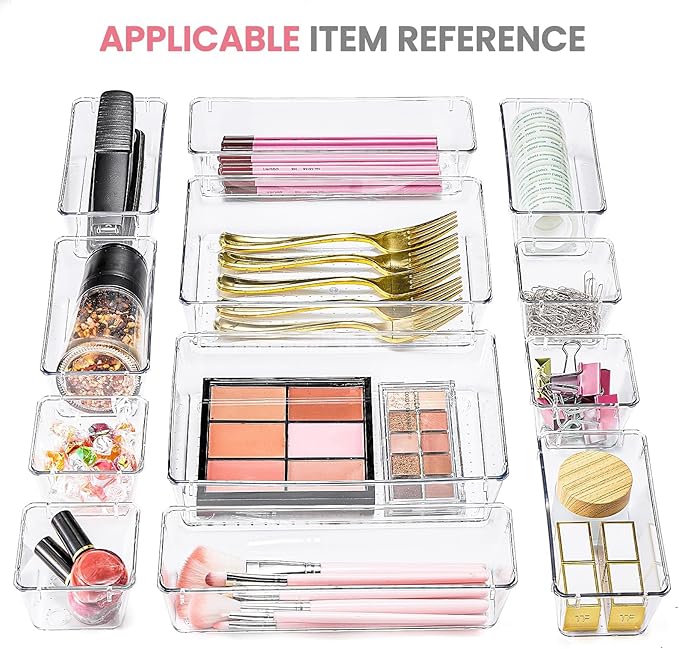 DAY Makeup Drawer Organizer Trays 17 PCS