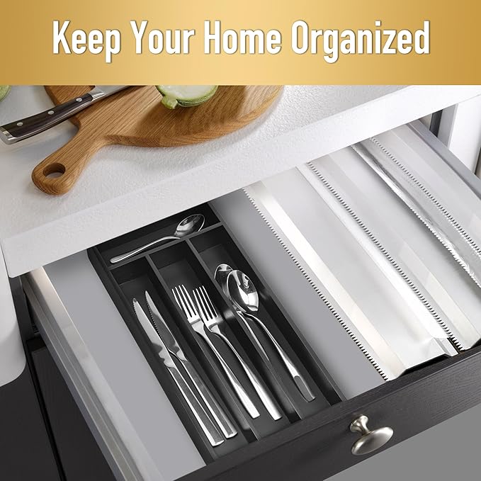 Silverware Organizer Small Bamboo Kitchen Drawer Organizer Utensil Organizer
