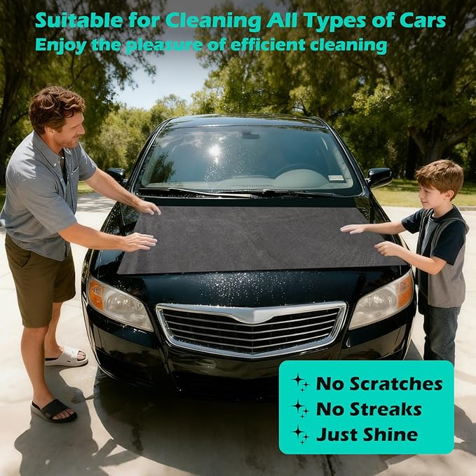 XANGNIER 4 Pack Car Drying Towel,Extra Large Microfiber Towels for Cars,Super Absorbent Micro Fiber Auto Drying Towel,Scratch Free
