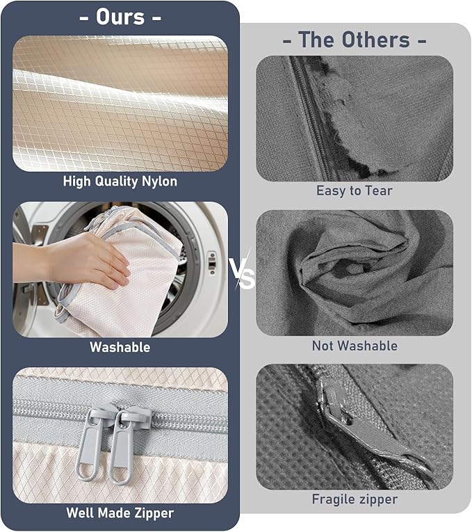 DIMJ Comforter Storage Bag - 100L Large Capacity Blanket Storage Compression Bags