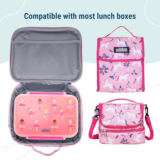 Wildkin Reusable Food Container for Kids – Airtight, Leak Resistant, Dishwasher Safe - Ballerina
