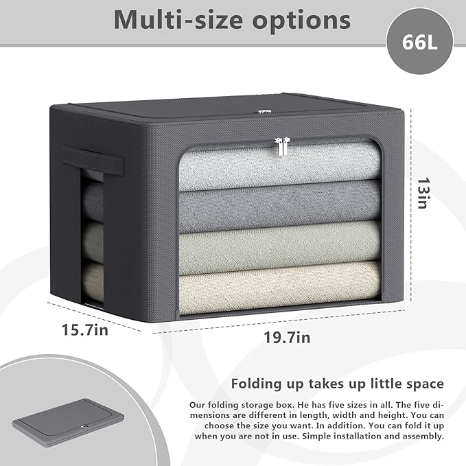 3Pack Stackable Clothes Storage Bins