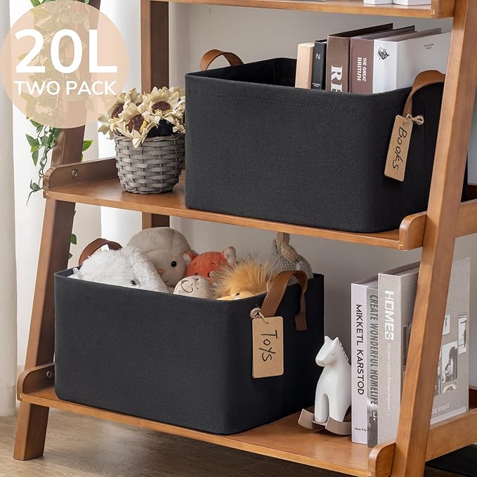 Black Storage Bins Shoe Basket for Entryway