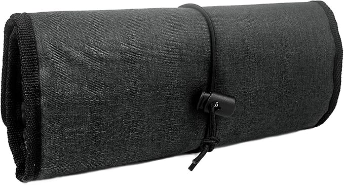 ProCase Electronic Organizer Cord Pouch, Travel Cable Charger Phone Accessories Bag Organizer Roll up Tech Carrying Case for USB Cables SD Memory Cards Earphone Flash Hard Drive –Black