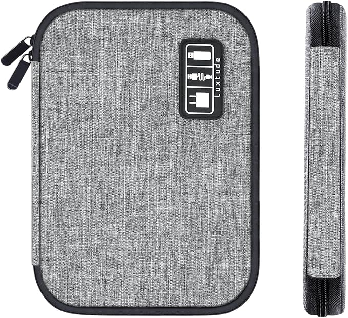 Luxtude Cord Organizer Bag, Travel Cable Organizer Bag, Electronic Organizer Travel Case for Chargers and Cords, Tech Bag & Charger Case, Flying Essentials for Electronics Items/USB,etc