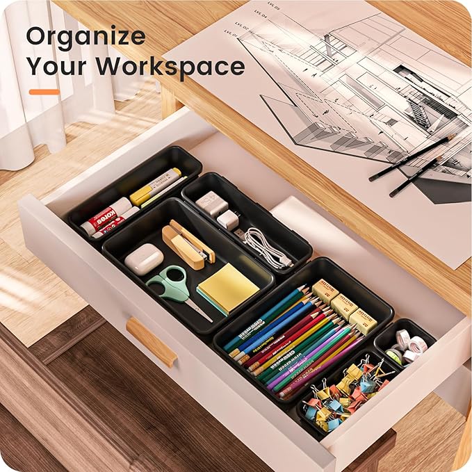 【Military Grade】A-LuGei Drawer Organizer,【𝟱𝗦𝗶𝘇𝗲】Makeup organizer,【Holds 177 Items】Bathroom Organizers and Storage,Organization and Storage