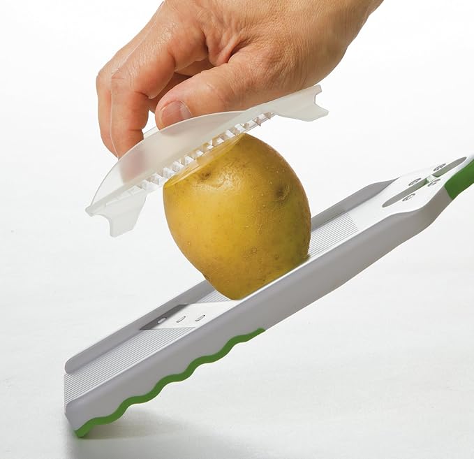 PrepSolutions Adjust-A-Slice Mandoline Slicer, Green – Adjustable Thickness, Perfect for Vegetables, Fruits, and More