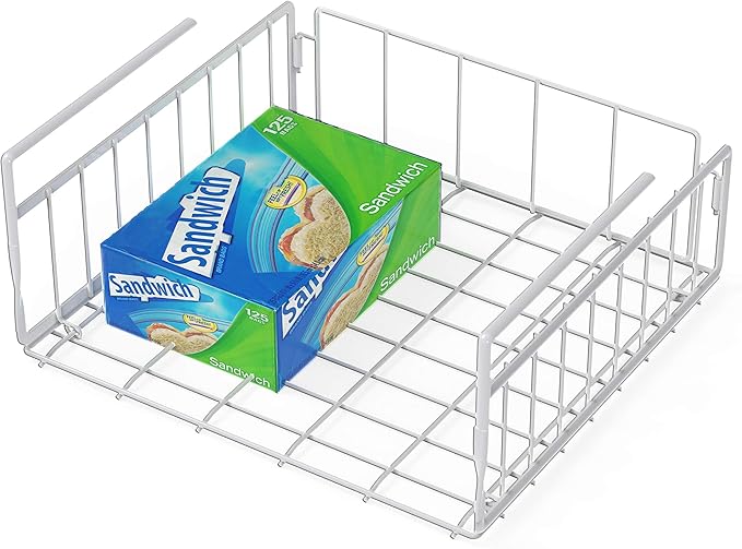 Simple Houseware Under Shelf Basket, White