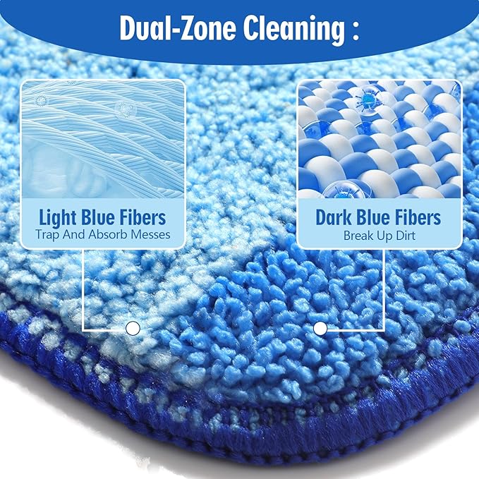 3 Pack Microfiber Cleaning Pads Compatible with Bona Mops, Safe for Hardwood and Hard-Surface Floors, Washable, Reusable