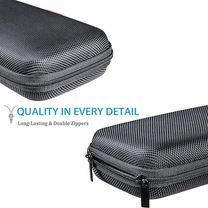 Portable Protection Hard EVA Case for External Battery,Cell Phone,GPS,Hard Drive,USB Charging Cable,Carrying Bag Mesh Inner Pocket,Zipper Enclosure,Universal Travel Pouch Bag