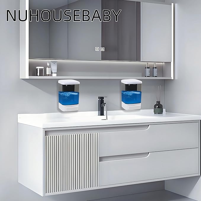 Manual Soap Dispenser Kitchen Bathroom Wall Mounted Hand Dispensers Commercial for Liquid Containers Shampoo Gel Chamber Plastic - (33.8 oz) 1000ml