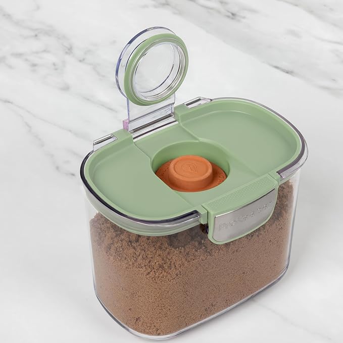 ProKeeper+ Airtight Food Storage Container Set – Clear Plastic Flour and Sugar Canister Set with Magnetic Accessories for Kitchen Organization (Pistachio, 9-Piece)