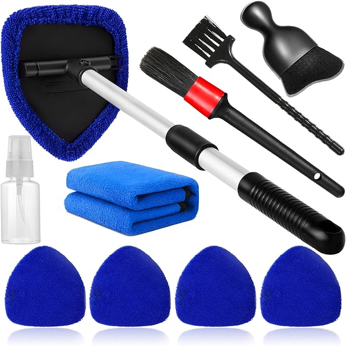 Qydipclin 10pc Window Cleaning Kit - Blue