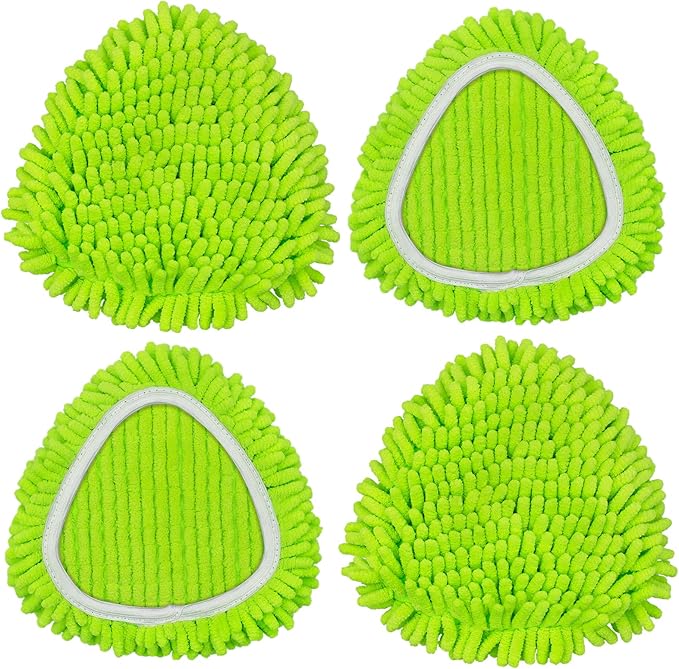 Mop Heads Replacements Compatible with O-cedar Easy Wring 1-Tank System,Mop Replace Head for Dry/Wet Use,4 Pack Reusable Spin Mop Replacement Head,Washable Chenille Dust Mop Refills for Floor Cleaning