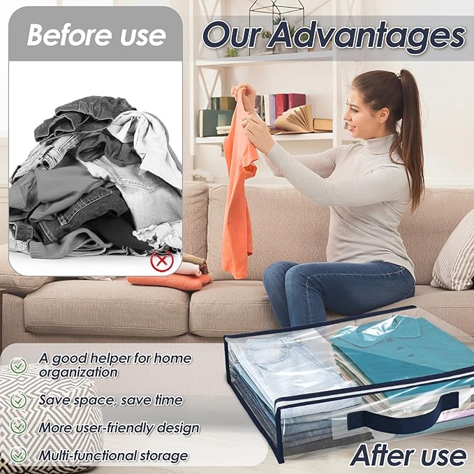 24 Pack Clear Storage Bags with Zipper