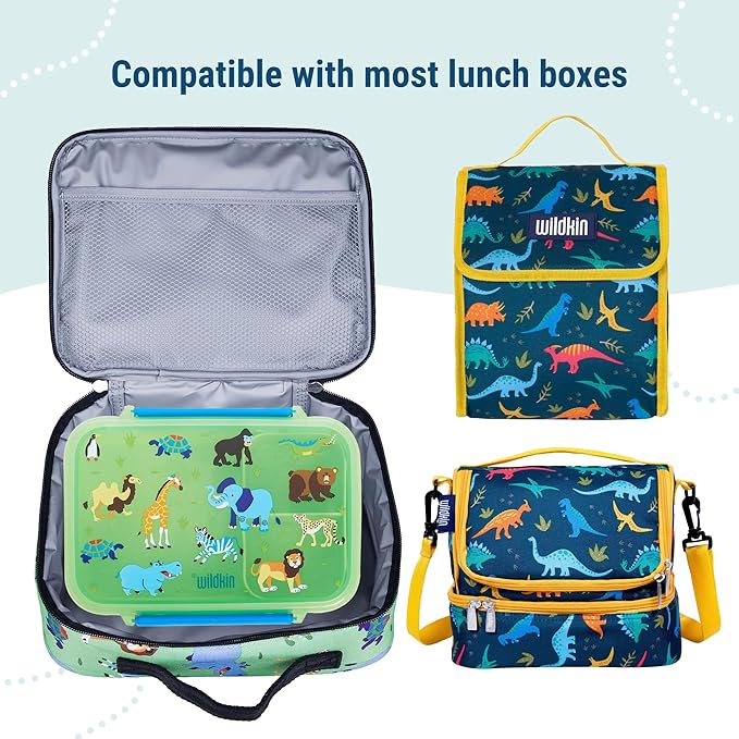 Wildkin Reusable Food Container for Kids – Airtight, Leak Resistant, Dishwasher Safe - Wild Animals