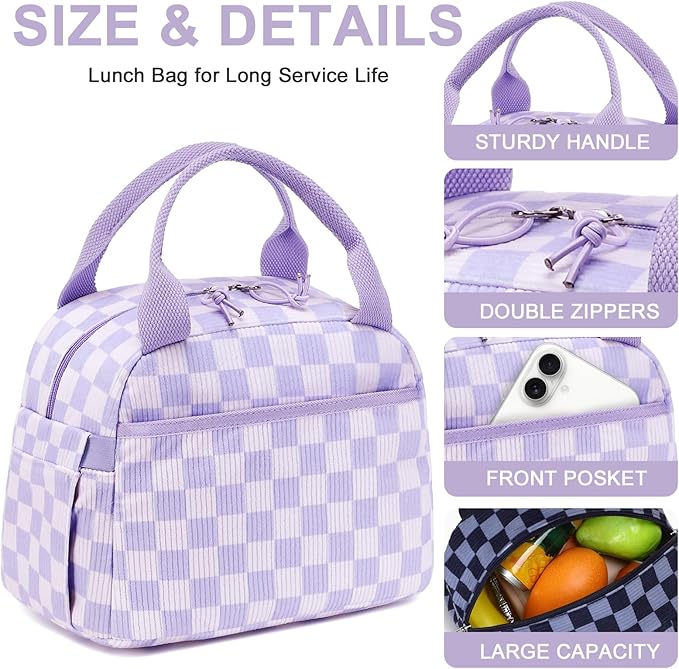 Bluboon Corduroy Lunch Bag - Large 15L - Women/Men