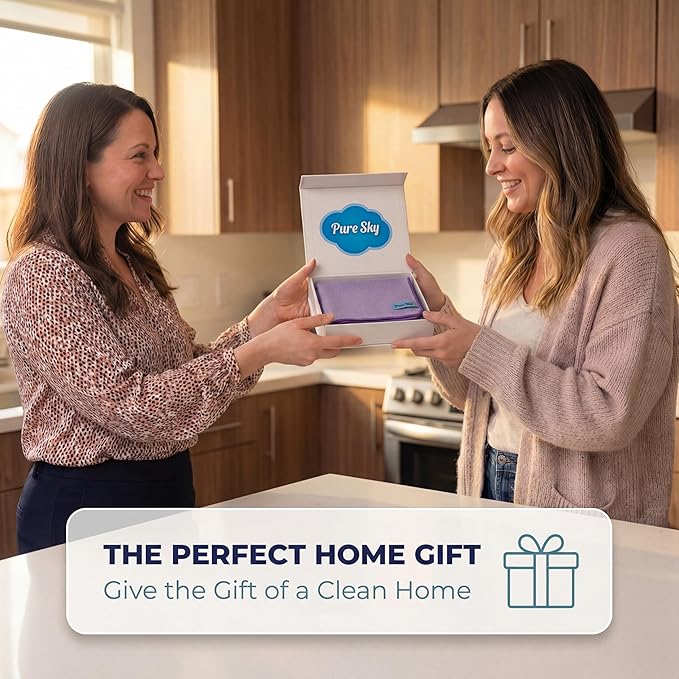 Pure-Sky Microfusion Window Thickened Magic Cleaning Cloth - Microfiber Streak Free Cleaning Cloths Reusable Magic Cleaning Wipes for Windows Glass