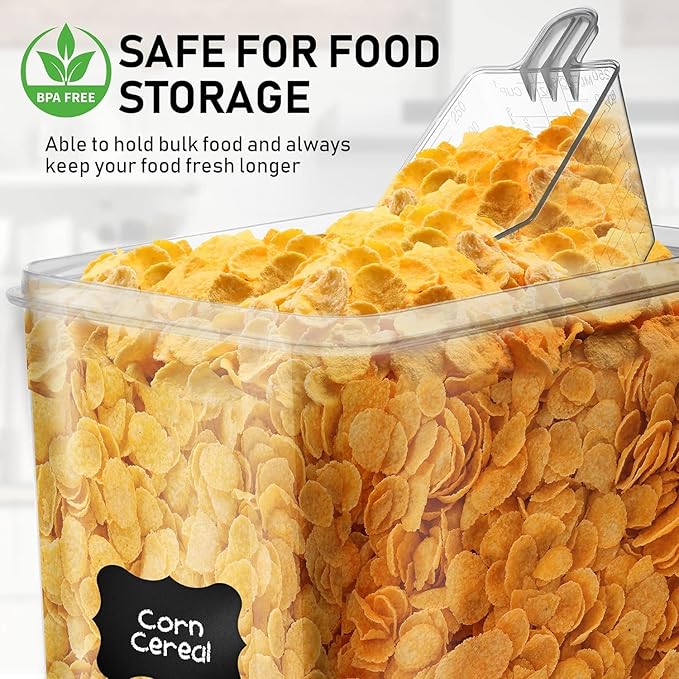 Flour Storage Container 2 PC [8.5L / 287 Oz] Extra Large Food Storage Containers with Lids - Airtight, Leak Proof