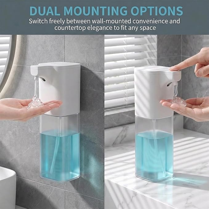 Automatic Liquid Soap Dispenser,Touchless Soap Dispenser 4-Level Adjustable Electric,Auto Bathroom Kitchen Hand Soap Dispenser,18.6oz/550ml,Wall Mounted,Rechargeable