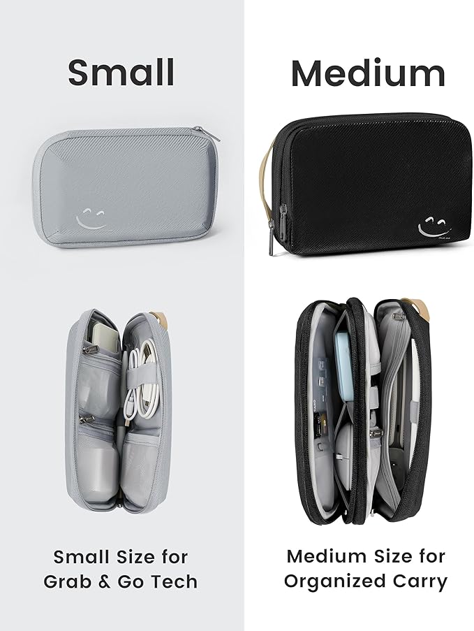 Travelkin Travel Cord Organizer, Electronic Organizer Travel Case, Cable Organizer Bag For Cords,Chargers Phone, Sd Card,Usbs
