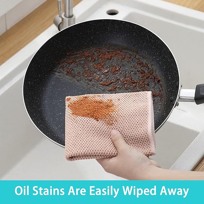 Microfiber Cleaning Cloths 12-Pack – Super Absorbent, Lint-Free Towels with Unique Corn Grain Texture – Reusable Barista Cloths for Espresso Machines, Glass, Kitchen & Car – 12x12 Inches