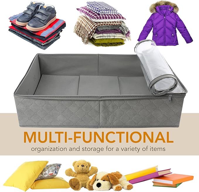Foldable Under Bed Storage Bags, Closet Organizers and Storage Bins