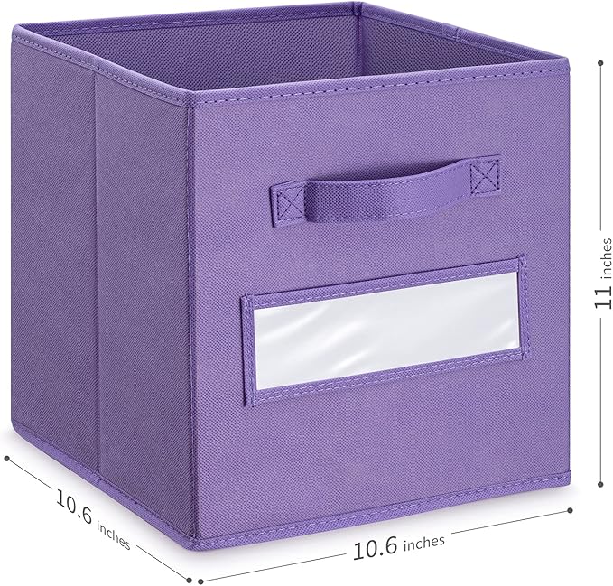 11 Inch Storage Cube, Storage bin, Purple