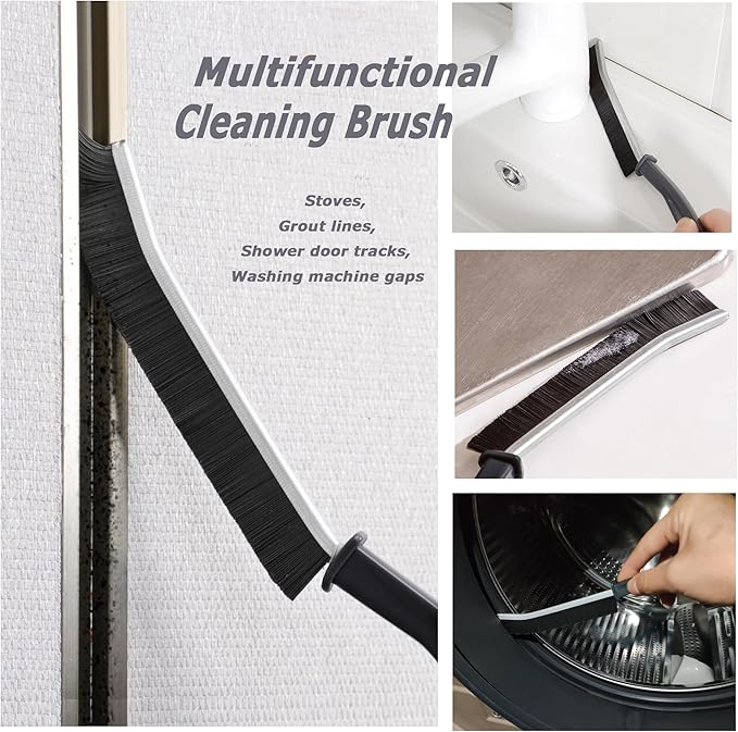 5PCS Hard Bristle Crevice Cleaning Brush, Multifunctional Crevice Cleaning Tool, Gap Cleaning Brush, Crevices Cleaning Brushes for Tight Narrow Spaces, Grout Lines, Sink, Toilet, Household Use