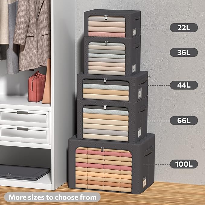 3Pack Stackable Clothes Storage Bins