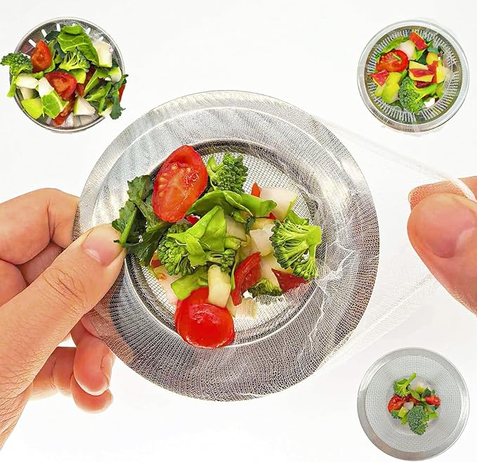 200 PCS Disposable Kitchen Sink Drain Strainer Mesh Bag and PP Extraction Box Fits Sink Strainer for Collecting Kitchen Food Waste Leftover Garbage