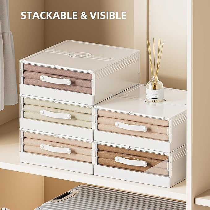 Plastic Bed Sheet Organizers and Storage 4 Pack Sheet Set Storage Organizer