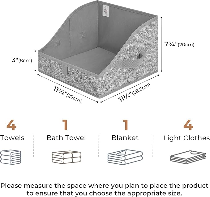 SAYS Trapezoid Storage Bin, Closet Shelf Organizers