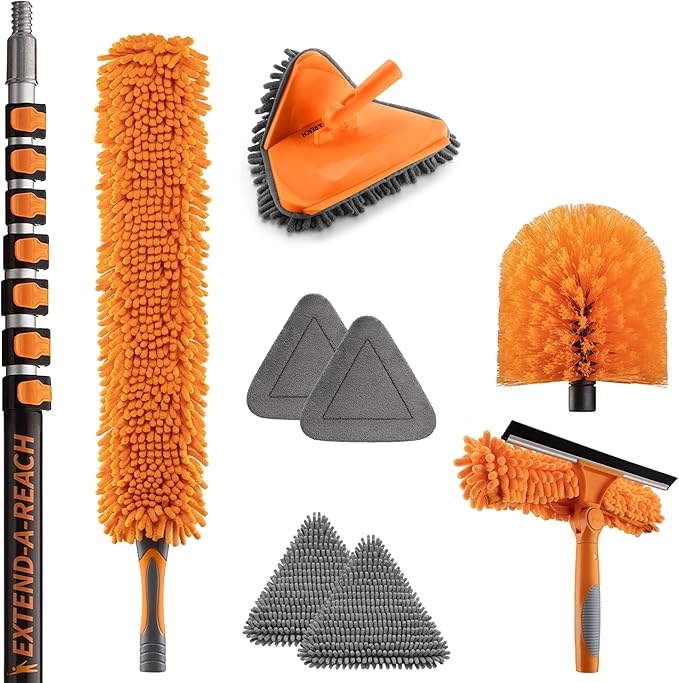 High Reach Duster Kit - 36ft, 5-30ft Pole, Ceiling & Window Cleaning