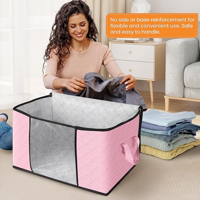Fab totes 6 Pack Clothes Storage, Pink