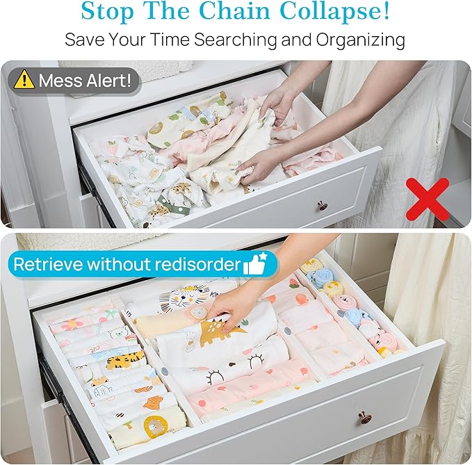 Drawer Dividers for Clothes 8 Pack