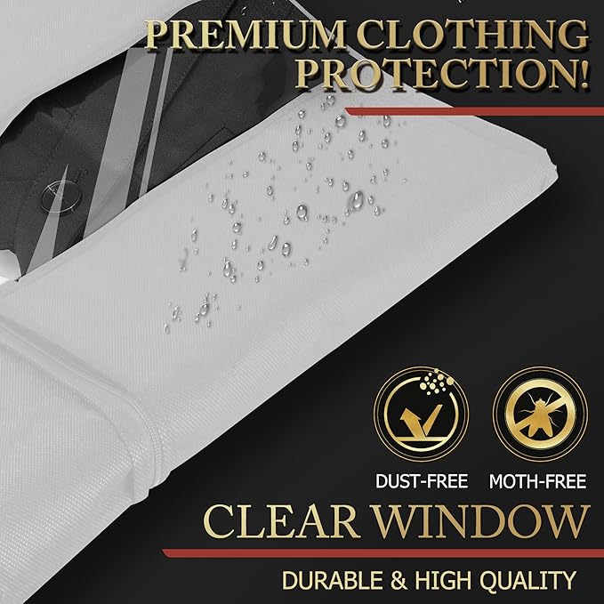 40-inch Garment Bags for Travel, White